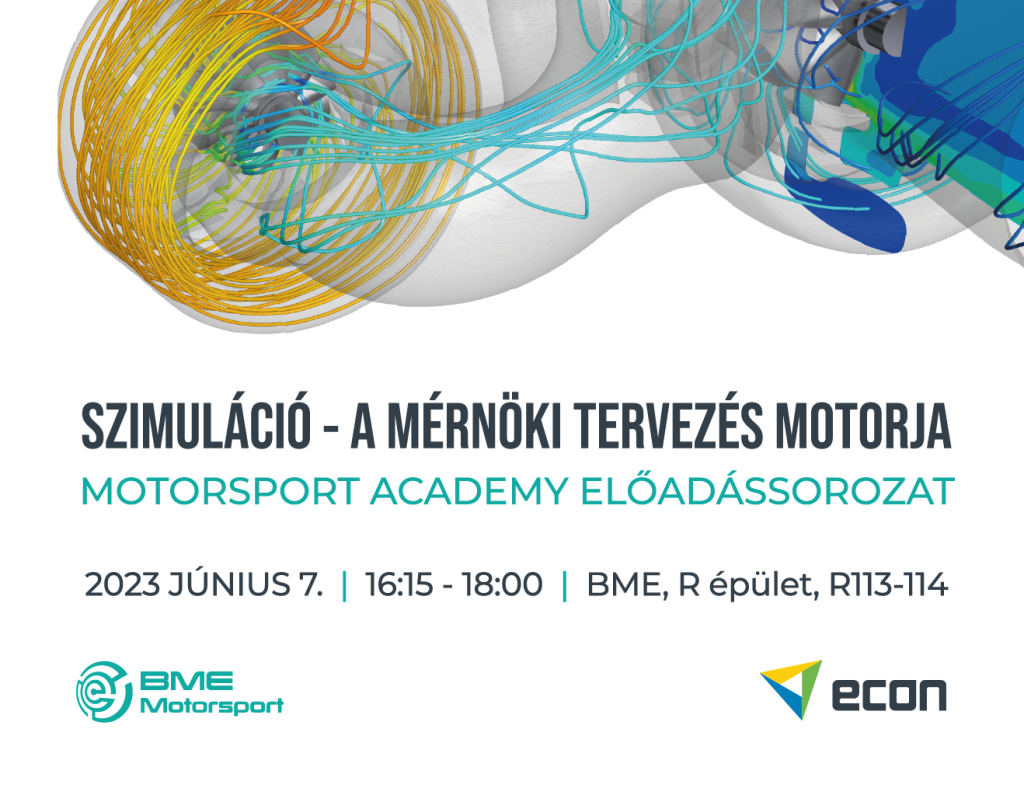 Econ előadás a MOTORSPORT ACADEMY sorozatban szimulációról