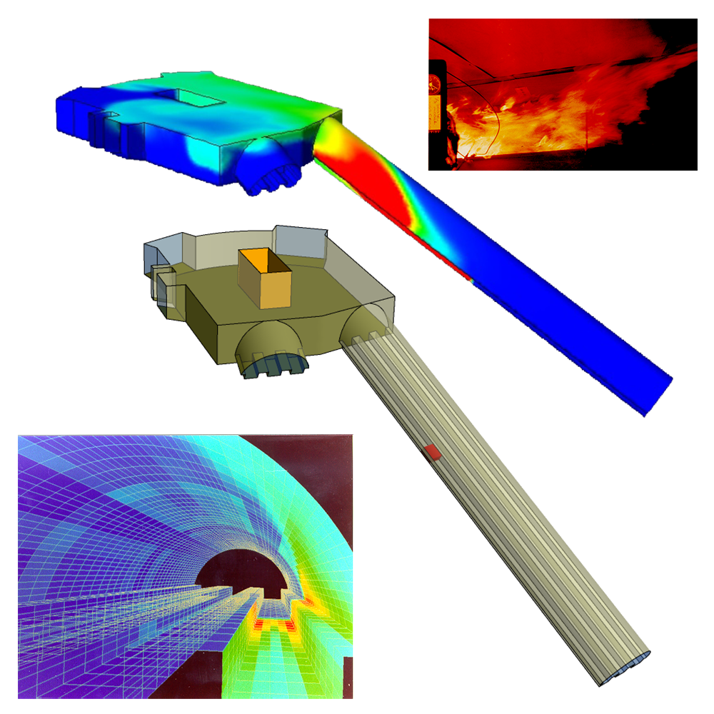 tűz terjedésének modellezése - komplex geometria