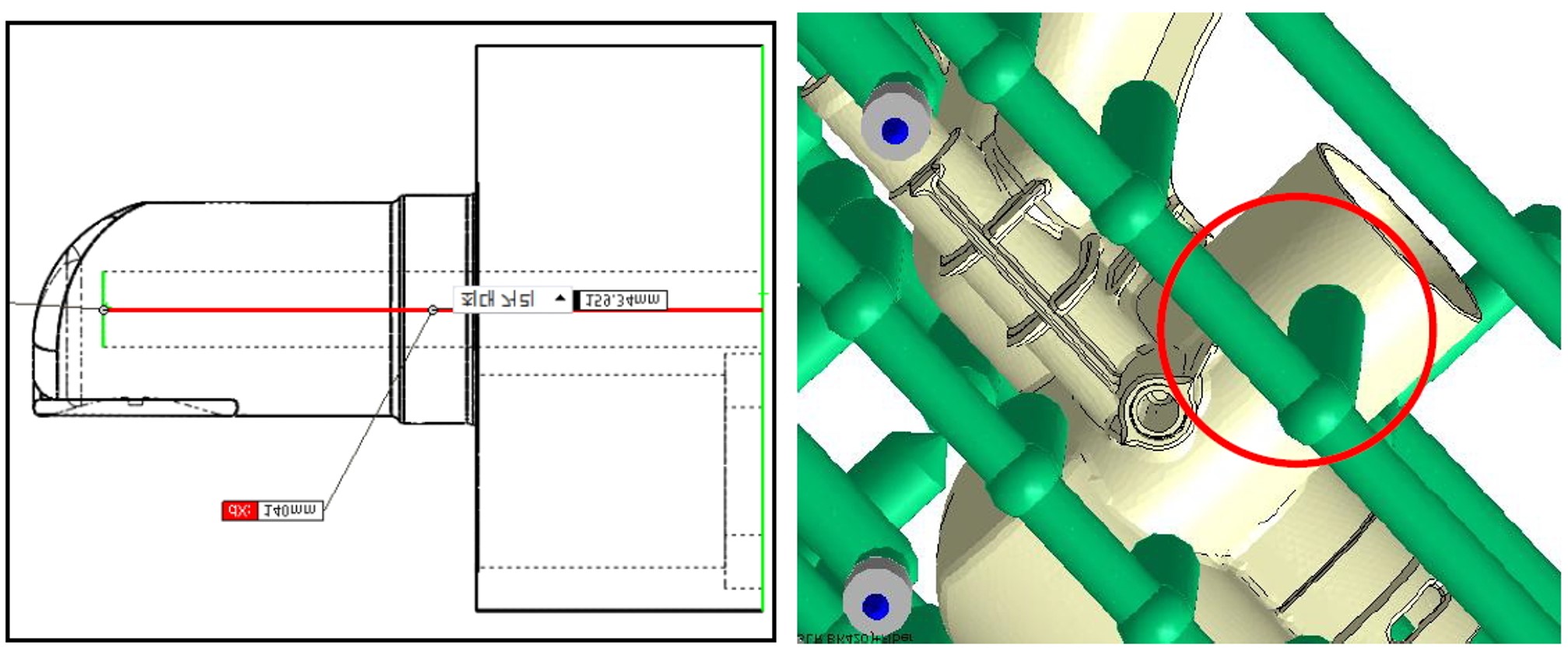 cooling time reduction - cooling baffle