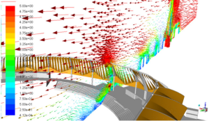 optimized stadium performance - wind streamlines